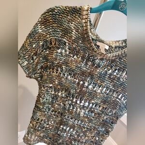 Chico loose knit top shell shirt size 0 small
